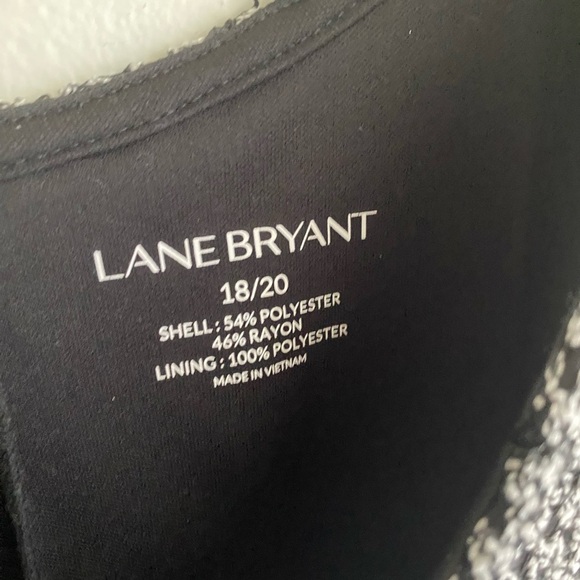 Lane Bryant Sequin Black & White Sleeveless Tunic Top Long Size 18 20 - Picture 4 of 5